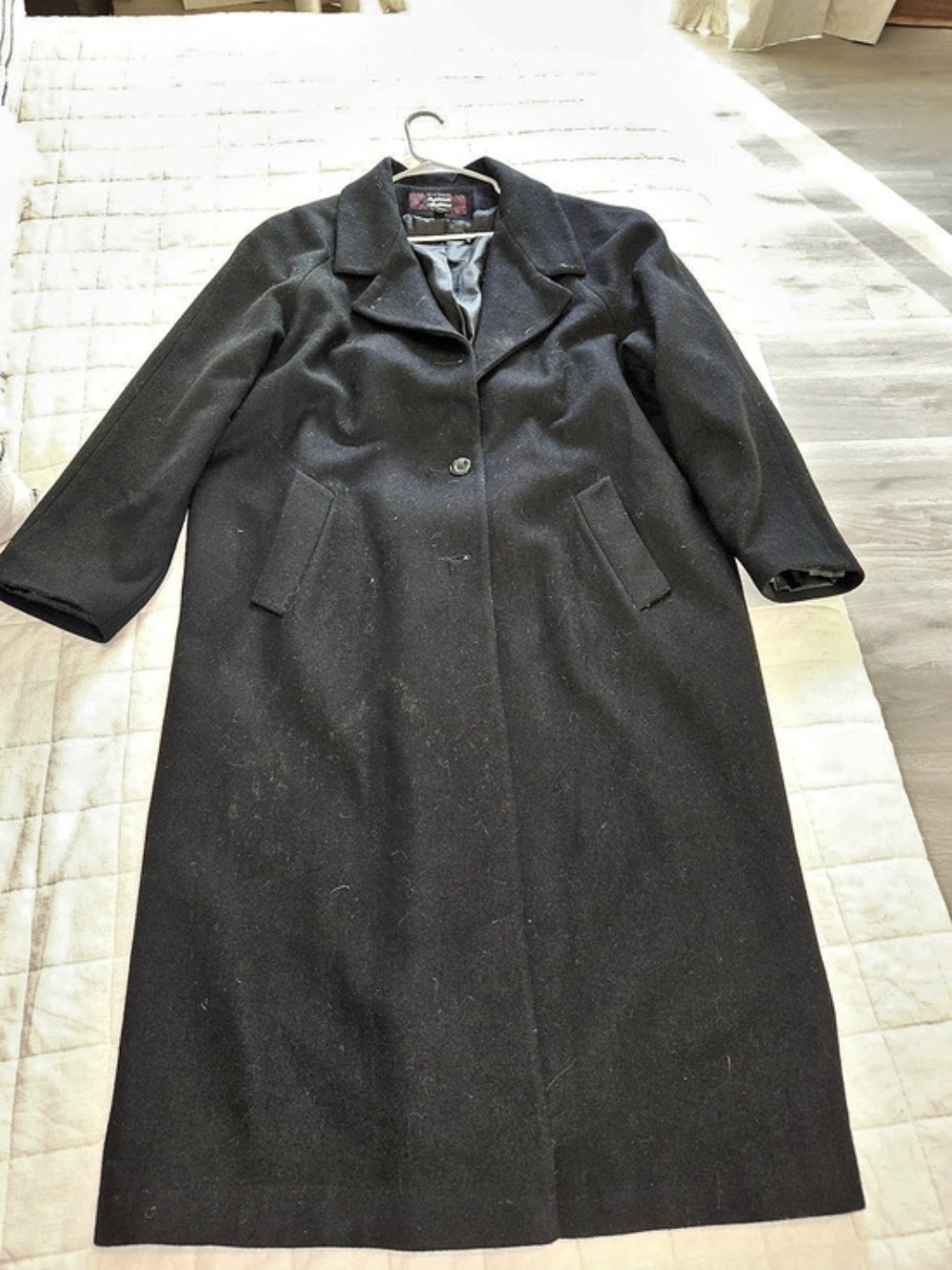 Stephanie Mathews Wool Pea Coat Black Size 18
